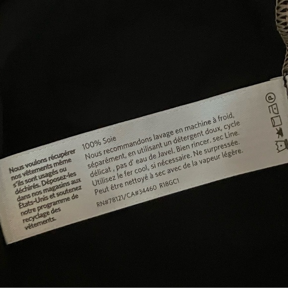 Eileen Fisher Black Silk Georgette Crepe Trousers with Side‎ Stripe 16 Petite - Picture 8 of 9